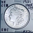1921 BU GEM MORGAN SILVER DOLLAR UNC MS+++ U.S. MINT RARE COIN 8536