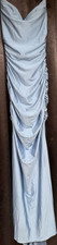 Light Blue Sleeveless Bridesmaid Dress with Ruched Bodice Formal Gown