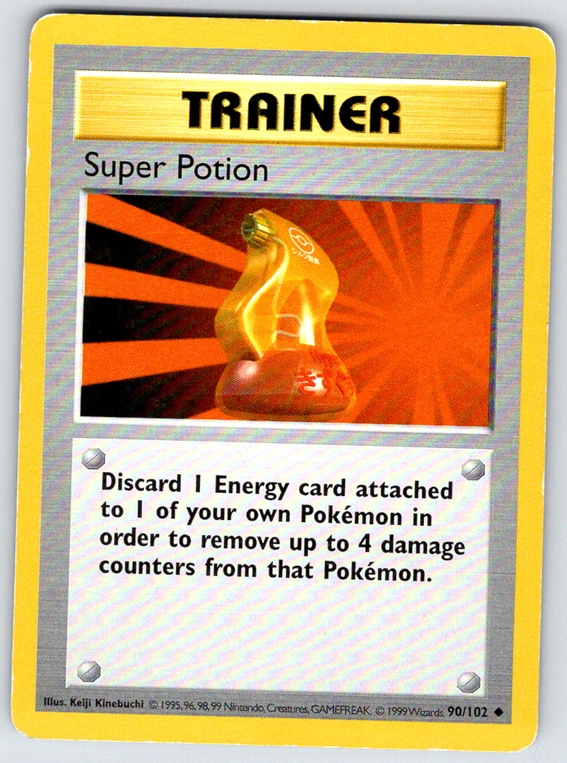 Super Potion 090/102 Base Set (Shadowless) Uncommon Unlimited 1999 MP
