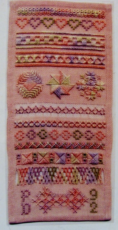 Needlepoint Pattern Pastel Hearts Sampler Silver Unicorn Designs Pat Donaldson