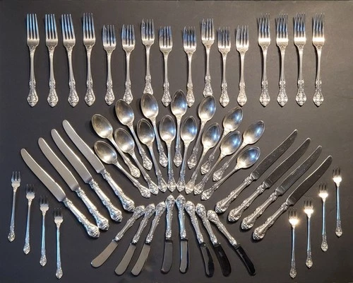 Gorham King Edward Sterling Silver Flatware Set - 55 Pieces - No Monogram