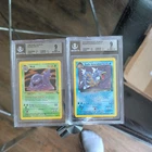 Pokemon card Team Rocket Dark Gyarados Holo 2000 8/82 BGS 9 and muk BGS 9