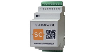 5902887070815 Moduł RS 485 Modbus RTU - wejść wyjść I/O, 8 wejść uniwersalnych, 