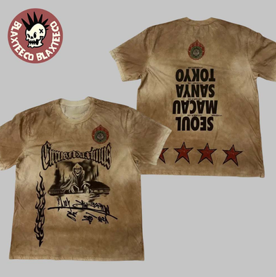 travis tour Tシャツ Travis Scott Utopia Circus Maximus Tour Face Tee Tシャツ (Cactus