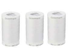 Sew-All, All PurposeThread 547 Yards-Black GUTERMANN Thread 3 pack White 