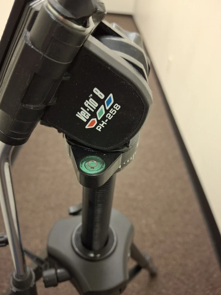 Velbon Stratos 470 Tripod Camera Video Vel-Flo 8 PH-258 Pan Tilt Multi-angle 63” - Image 3 of 4