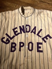 Vintage 10s 20s A.G Spalding baseball uniform jersey Antique Elks Lodge Glendale