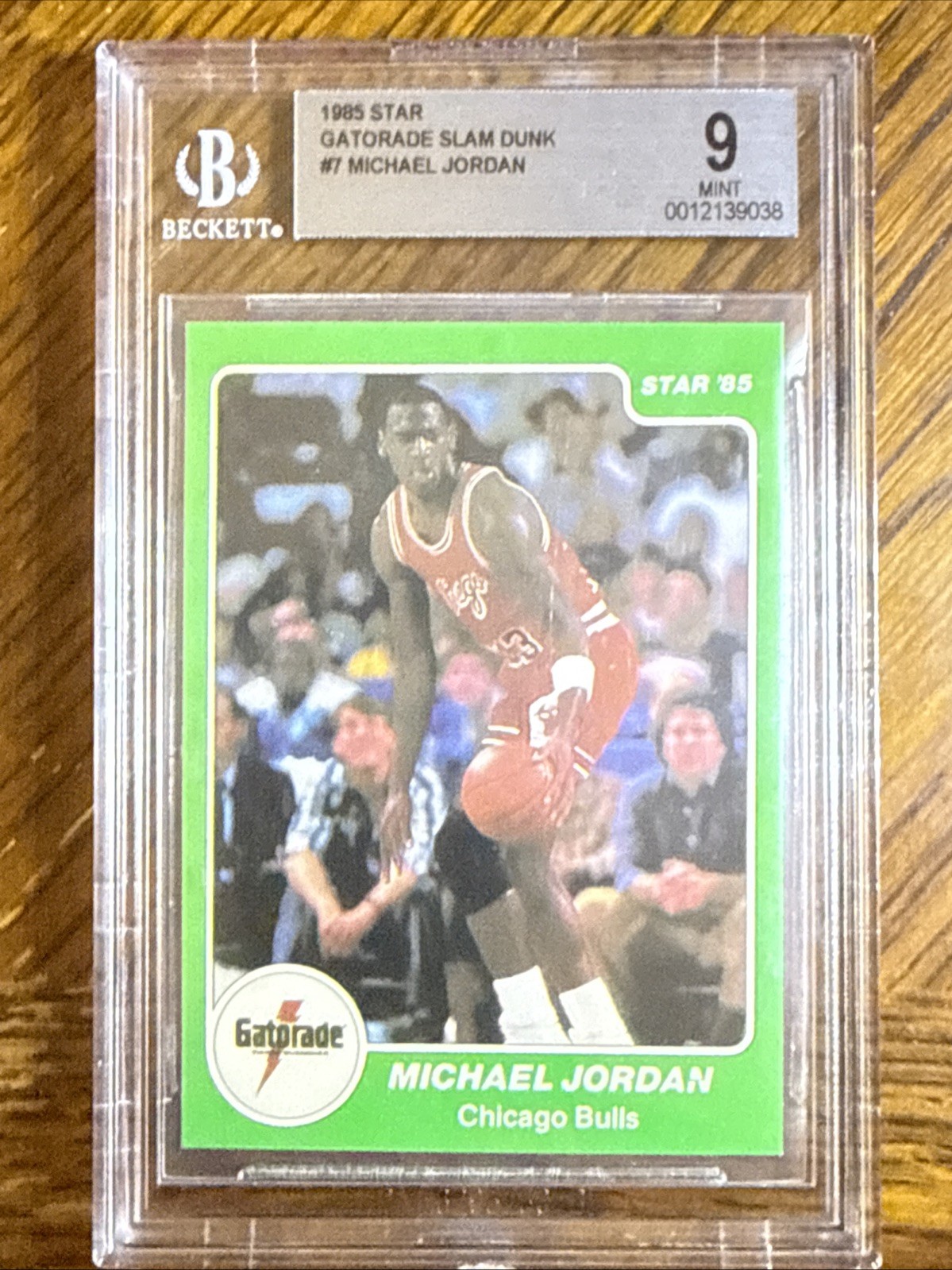 MINT BGS 9 PERFECT MICHAEL JORDAN ROOKIE! 1985 STAR GATORADE SLAM DUNK RC