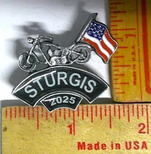 2025 Sturgis pin "85th" motorcycle rally collectible souvenir biker vest pinback