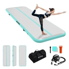 Air Tumbling Mat Tumble Track, 4/8inches Inflatable Gymnastics Air Mat for Ho...