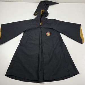 The Wizarding World Harry Potter Hufflepuff Robe Kids 2XS Black Hooded Cloak