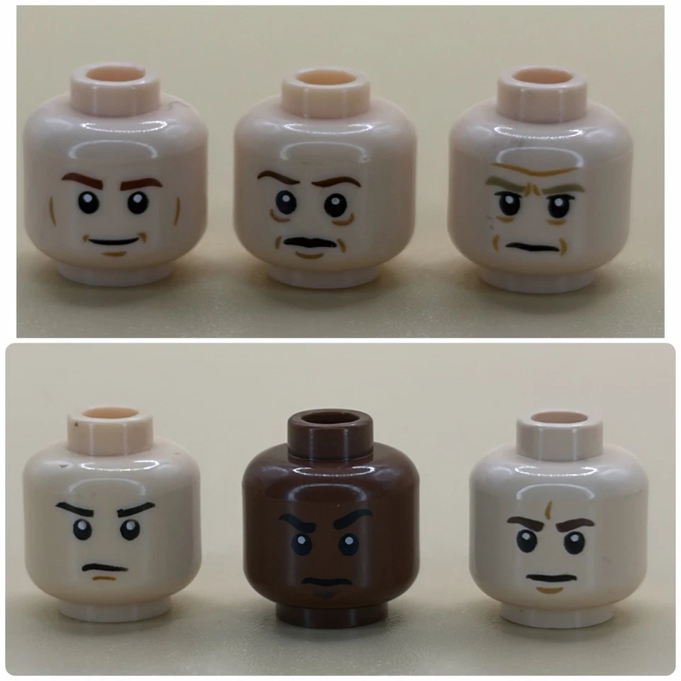 lego star wars imperial/ rebel/ officer/ lieutenant/ custom pad printed head - Bild 1 von 1