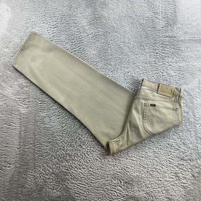 LEE Riders Herren Jeans Hose W36 L32 Beige Vintage Denim Regular Straight Retro