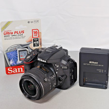 Nikon D5300 24MP DSLR Camera Kit W 18-55mm VR Lens GOOD SHUTTER 16,349