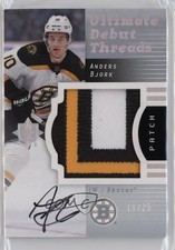 2017-18 Ultimate Collection 19/25 Anders Bjork #RDT-AB Patch Auto v3i