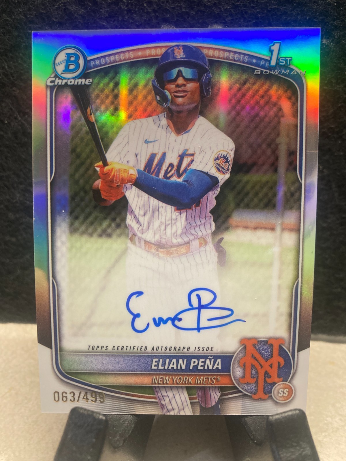 2025 Bowman Chrome ELIAN PENA 1st Bowman Auto Refractor /499 #CPA-EP - Mets