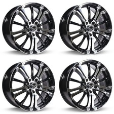 Set Of 4 16in Black Alloy Wheel Rims For 2005 Toyota 16x7 4x100 Et40 Vto0 Set Of 4 16in Black Alloy Wheel Rims For 2005 Toyota 16x7 4x100 Et40 Vto0
