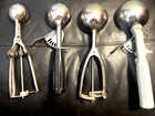 Vintage Ice Cream Scoop Lot of 4 Trigger & Push Button Release — photo 2