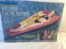 Vtg Poolmaster Suntanner Floating Mattress Pool Float Retro 2000 76x44 POOL BED 