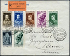 Vatikan 1938 Reko-Brief Katholische Presse ex 51-58 Bern Schweiz / 895