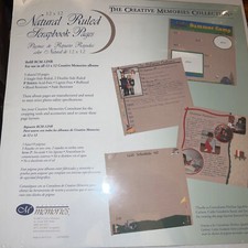 Creative Memories 12x12 Natural Ruled Scrapbook Pages Refill New Old School