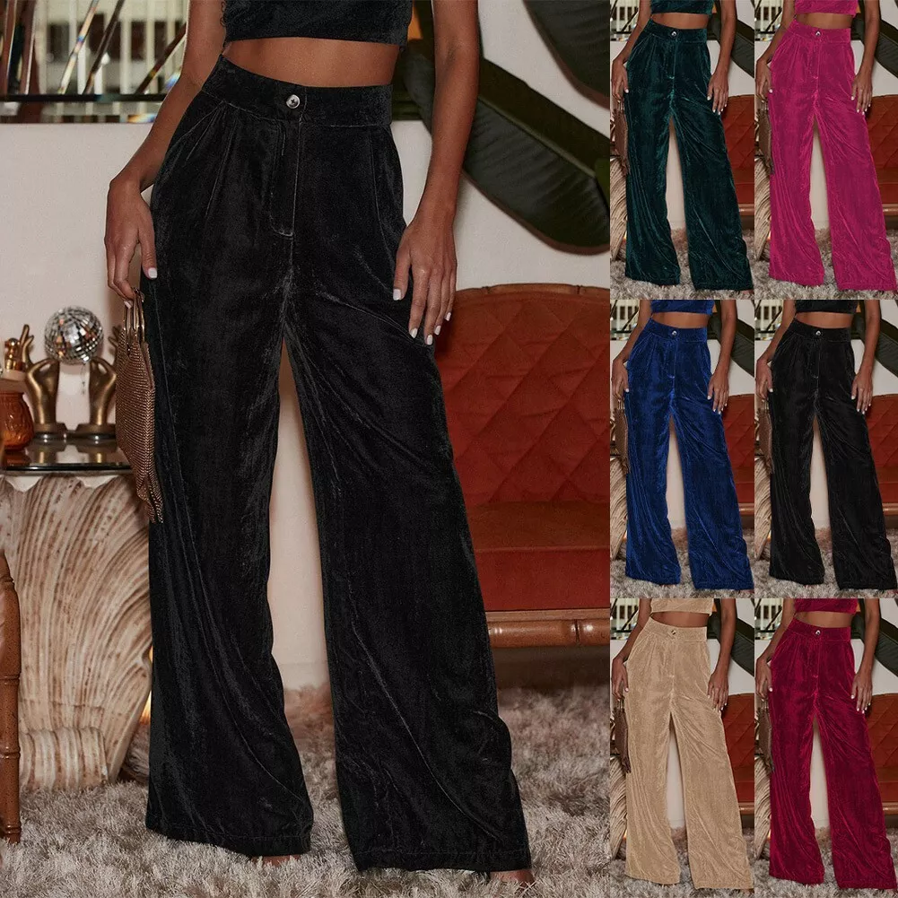 The Elegant Straight Leg Velvet Pants