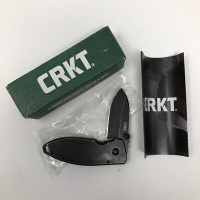 ★87MM★ Mmlg LOST AND FOUND HFT SQUID BLACK CRKT 2490KS Burnley Squid Black Stonewash Folding Knife