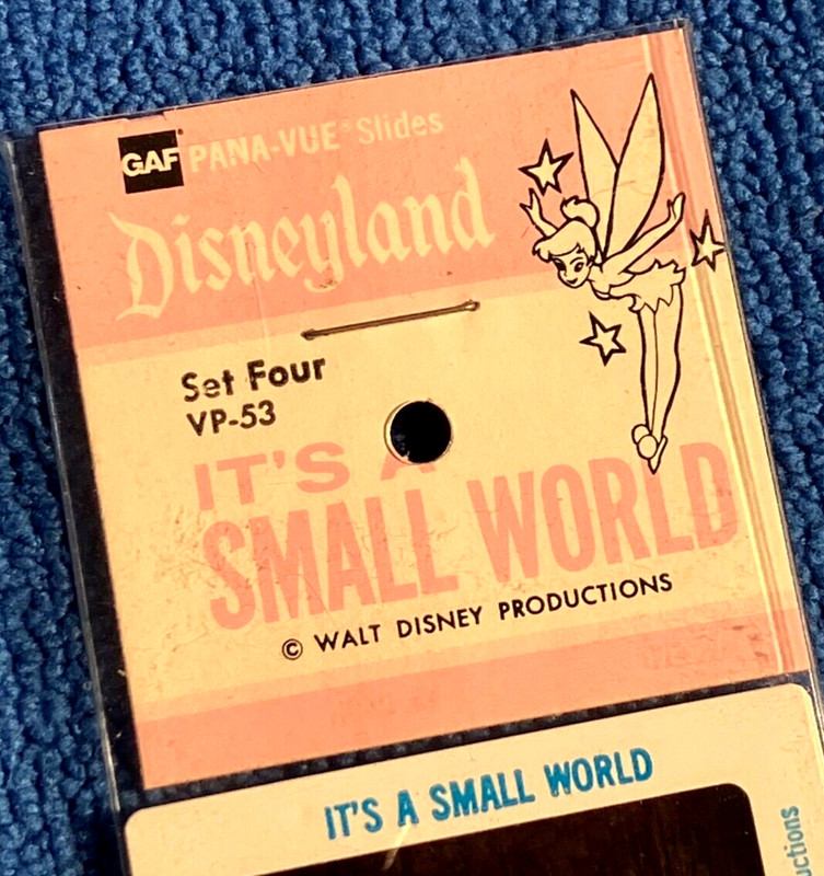 1966-70's Disneyland Park Souvenir "GAF" Color Slide Set "It's a Small World"