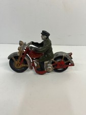 Hubley Vintage Cast Iron Motorcycle with Patrolman.