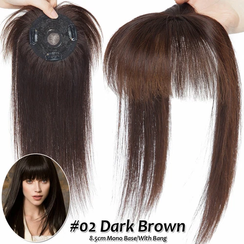 100% Echthaar Topper Toupet Extensions Clip In Remy Human Hair Toupee Haarteil l - Bild 52 von 84