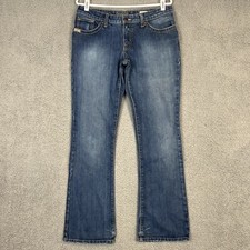 Cruel Girl Jeans Womens size 5 Fit 32x32 Bootcut Factory Distressed Flap Pockets