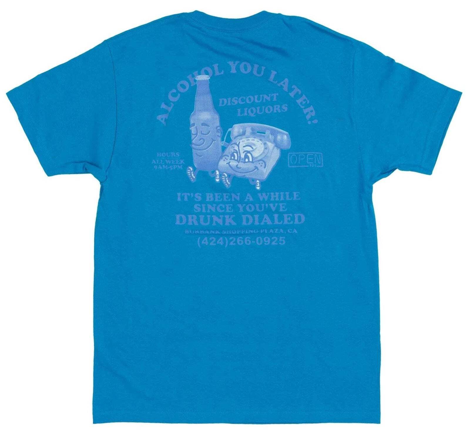 Открытая мужская футболка 925 пробы с надписью You Later бирюзового цвета 3890₽