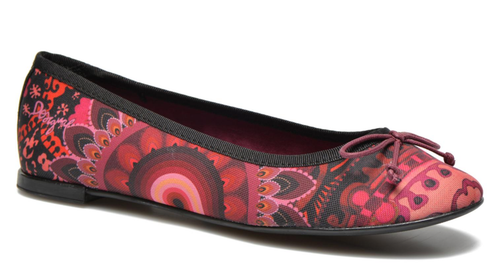 💕 Desigual ballerine missia mendala STAMPA FIORI ROSA ROSSA US 9 EUR 40  $165 💕 | eBay