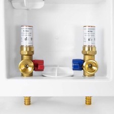 Washing Machine Outlet Box1/2-inch Crimp Pex Inlet Center Drain with Water Ha...