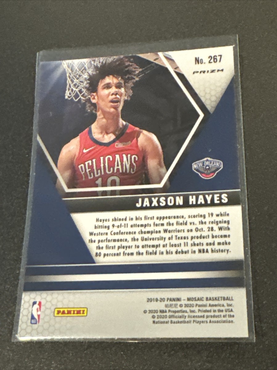 2019-20 Panini Mosaic Jaxson Hayes Reactive Blue Parallel NBA