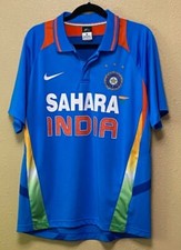 Nike Sahara India Collared Cricket Jersey - Blue - Men's XL