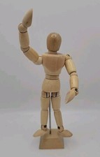 Wooden Mannequin Posable Articulated Figure Artist Tabletop Model 5" Tall