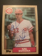 1987 Topps #358 Sal Butera Cincinnati Reds Signed Card Autographed