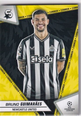 Topps UCL Super-Stars 23/24 No. 106 Bruno Guimaraes Yellow Parallel