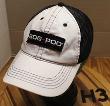 BOG-POD SHOOTING RESTS HAT WHITE/BLACK SNAPBACK ADJUSTABLE VGC H3