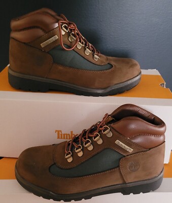 NEW TIMBERLAND  WATERPROOF FIELD L/F MID BOOT ''BEEF & BROCCOLI'' YOUTH US 3