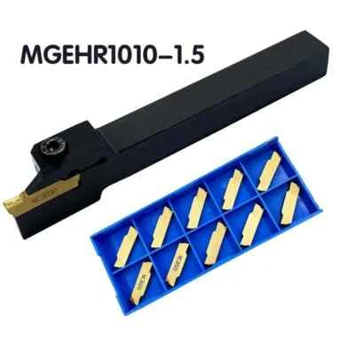 ZHOUZIMI MGEHR1010-1.5 CNC Lathe Turning Tool Holder + MGMN150-G Grooving Cut Off Insert