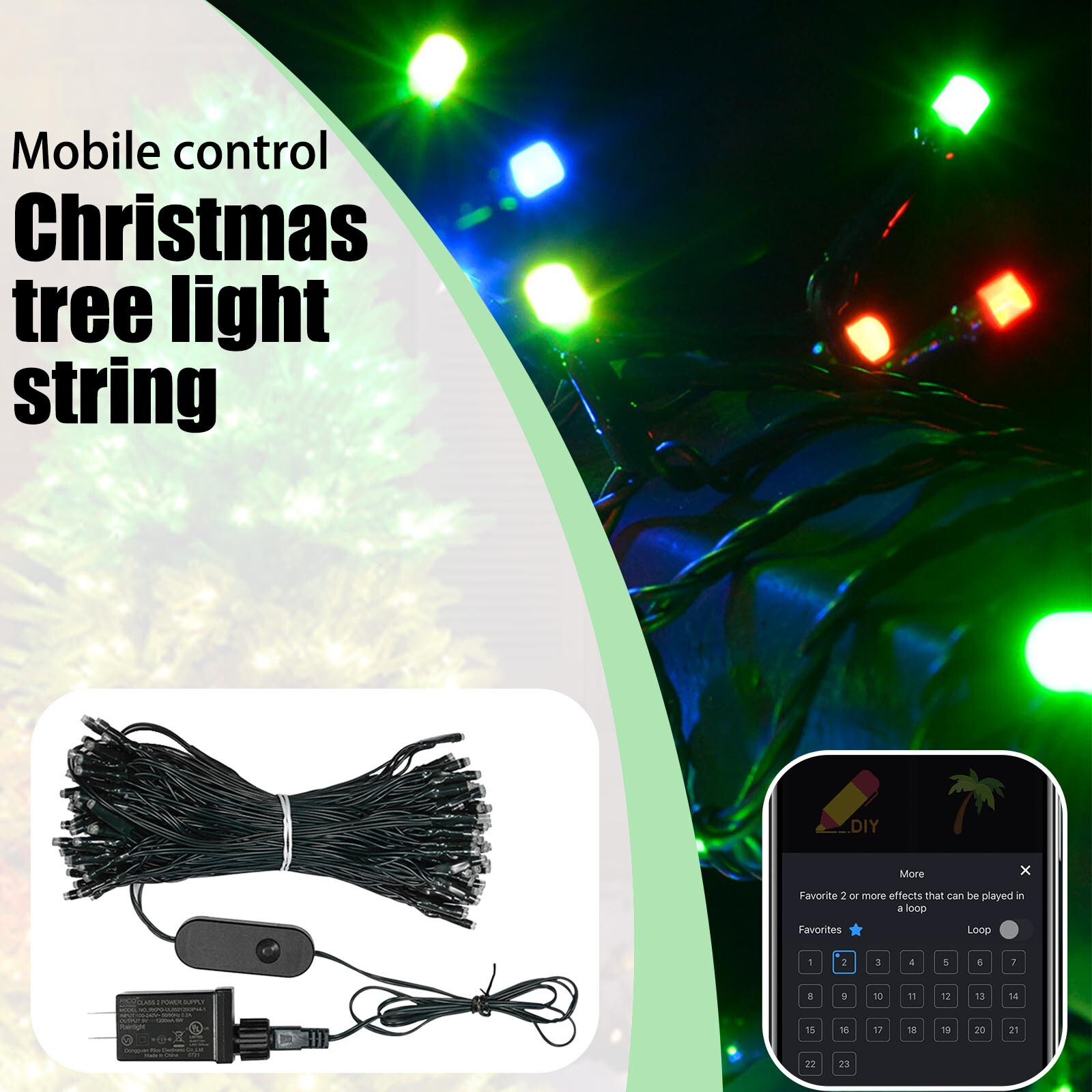 Christmas Lights Christmas Tree Lights With Shape Mapping Function, Smart