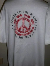 MEN'S GUYS ELEMENT POWER TO THE PLANET  WHITE CREW T TEE SHIRT NEW $30