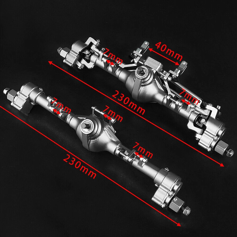 For 1/10 RC Crawler Axial SCX10 II CC01 CNC Alloy Front Rear Portal Axles upgrad - Image 2 of 4