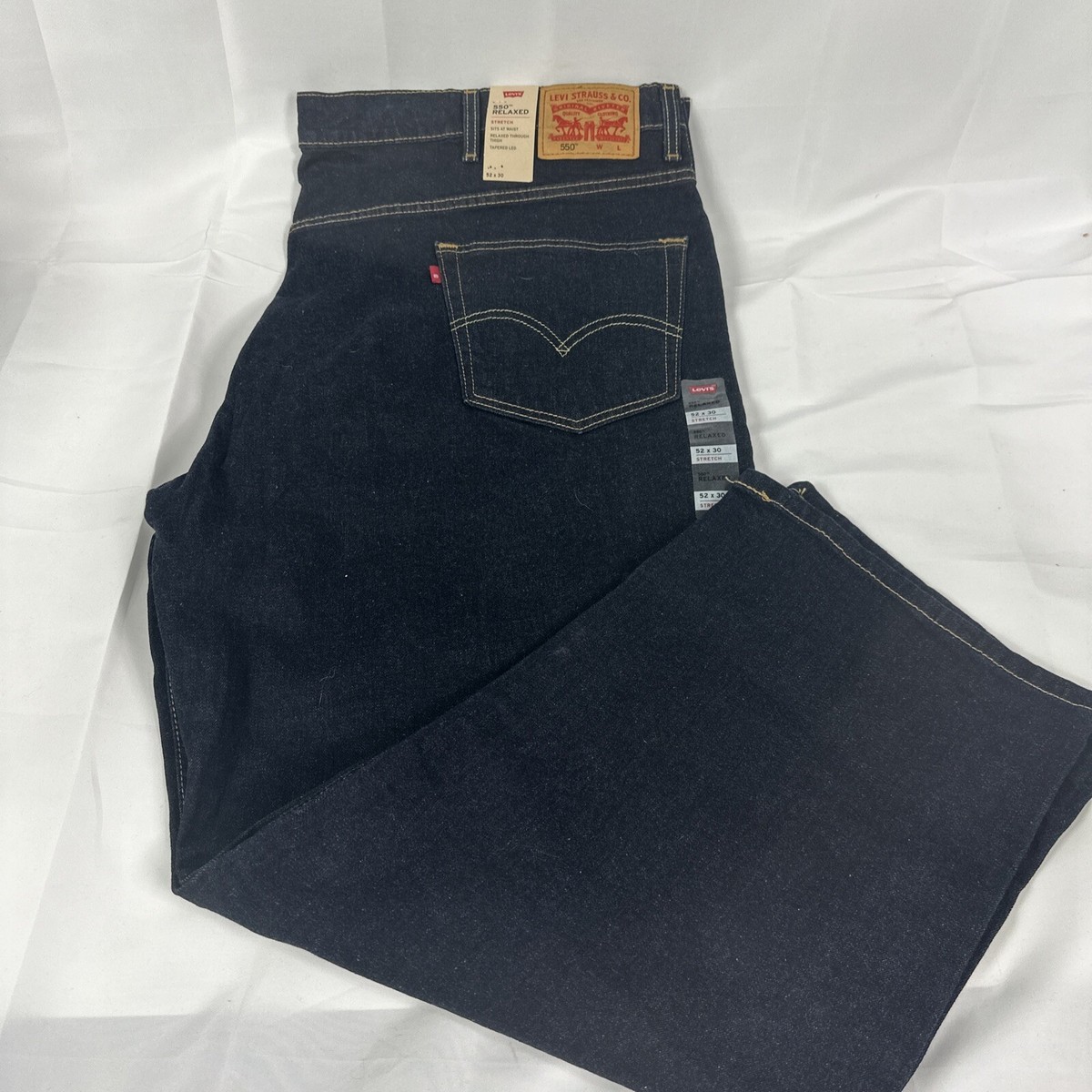 Levi's NEW Men's 550 Relaxed Stretch Tapered Leg Jeans 50x 30