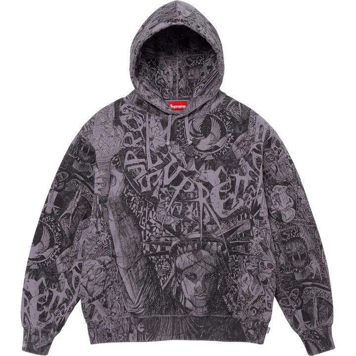 Sweat à capuche Supreme Liberty imprimé intégral taille XXL