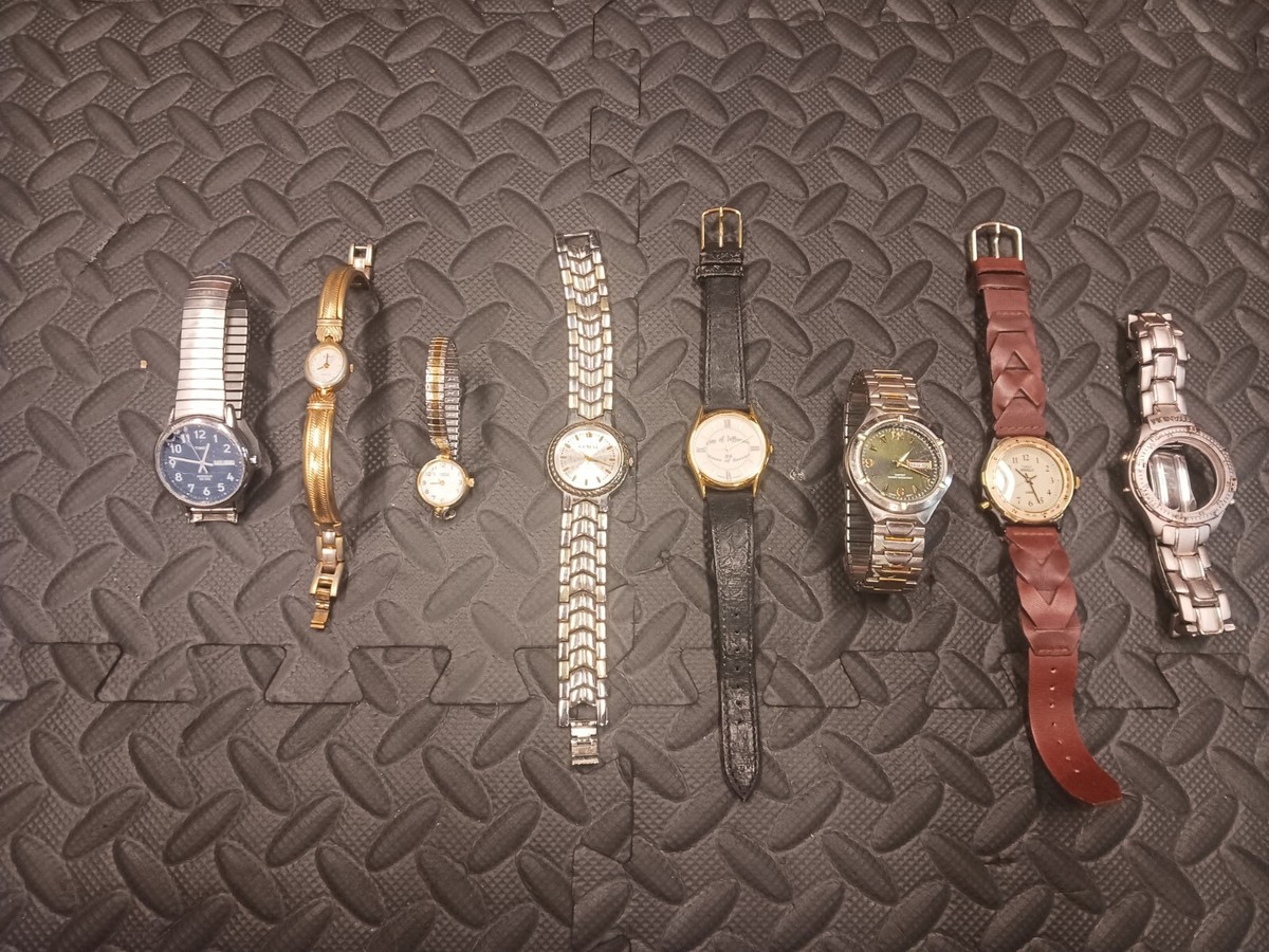 Lot ladies watches Timex Geneva more Vintage Rhinestone Wrist Watch Lot: 1960s-80s Fossil, Avon  main image 2