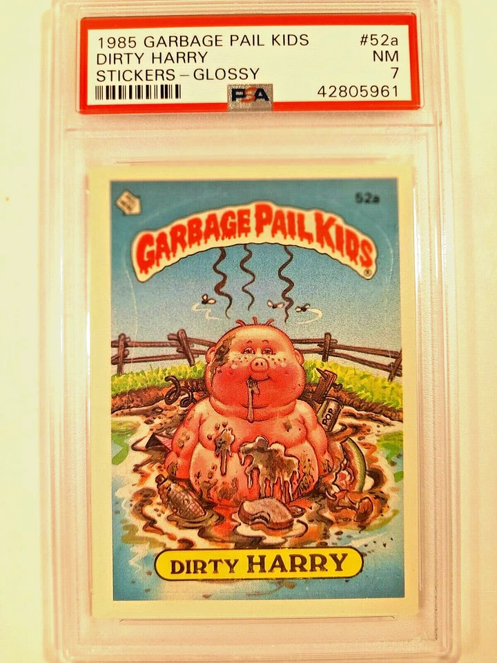 1985 Topps Garbage Pail Kids OS #52a { DIRTY HARRY } Graded 7 Ex-Mint - Image 2 of 3