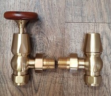 Teams traditionelles antikes Messing manuelles Heizkörperventil abgewinkeltes Pack-Set Paar TB